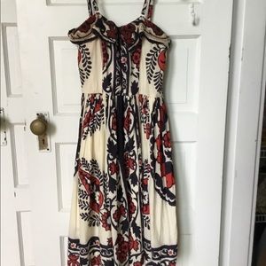 Anthropologie festive strapless dress